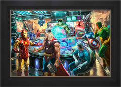 The Avengers Wall Art by Thomas Kinkade Studios Standard Number Canvas 24" x 36" Modern Black