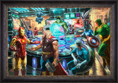 The Avengers Wall Art by Thomas Kinkade Studios Standard Number Canvas 24" x 36" Cabernet