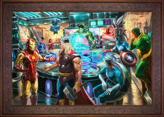 The Avengers Wall Art by Thomas Kinkade Studios Standard Number Canvas 24" x 36" Gallery Bronze