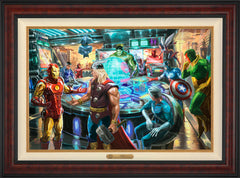 The Avengers Wall Art by Thomas Kinkade Studios Estate Edition Canvas 24" x 36" Gallery Burl
