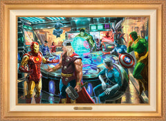 The Avengers Wall Art by Thomas Kinkade Studios Estate Edition Canvas 24" x 36" Antique Gold