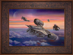 The Mandalorian ™ - The Escort Wall Art by Thomas Kinkade Studios Standard Number Canvas 12" x 18" Gallery Bronze