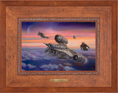 The Mandalorian ™ - The Escort Wall Art by Thomas Kinkade Studios Estate Edition Canvas 12" x 18" Rustic Andalucian