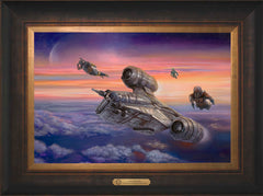 The Mandalorian ™ - The Escort Wall Art by Thomas Kinkade Studios Estate Edition Canvas 12" x 18" Estate Bronze