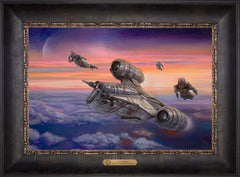The Mandalorian ™ - The Escort Wall Art by Thomas Kinkade Studios Estate Edition Canvas 12" x 18" Cabernet