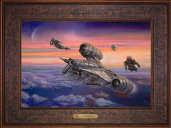 The Mandalorian ™ - The Escort Wall Art by Thomas Kinkade Studios Estate Edition Canvas 12" x 18" Gallery Bronze