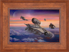 The Mandalorian ™ - The Escort Wall Art by Thomas Kinkade Studios Standard Number Canvas 18" x 27" Rustic Andalucian