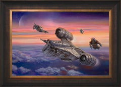 The Mandalorian ™ - The Escort Wall Art by Thomas Kinkade Studios Standard Number Canvas 18" x 27" Estate Bronze