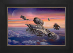The Mandalorian ™ - The Escort Wall Art by Thomas Kinkade Studios Standard Number Canvas 18" x 27" Modern Black