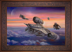 The Mandalorian ™ - The Escort Wall Art by Thomas Kinkade Studios Standard Number Canvas 18" x 27" Gallery Bronze