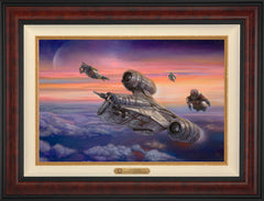 The Mandalorian ™ - The Escort Wall Art by Thomas Kinkade Studios Estate Edition Canvas 18" x 27" Gallery Burl