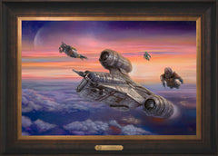 The Mandalorian ™ - The Escort Wall Art by Thomas Kinkade Studios Estate Edition Canvas 18" x 27" Estate Bronze
