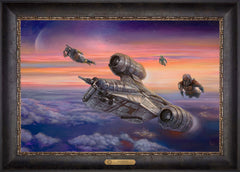 The Mandalorian ™ - The Escort Wall Art by Thomas Kinkade Studios Estate Edition Canvas 18" x 27" Cabernet