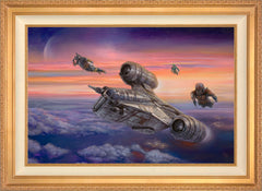 The Mandalorian ™ - The Escort Wall Art by Thomas Kinkade Studios Standard Number Canvas 24" x 36" Antique Gold