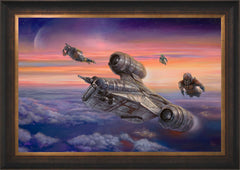 The Mandalorian ™ - The Escort Wall Art by Thomas Kinkade Studios Standard Number Canvas 24" x 36" Estate Bronze