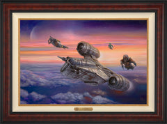 The Mandalorian ™ - The Escort Wall Art by Thomas Kinkade Studios Estate Edition Canvas 24" x 36" Gallery Burl
