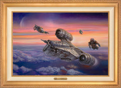 The Mandalorian ™ - The Escort Wall Art by Thomas Kinkade Studios Estate Edition Canvas 24" x 36" Antique Gold