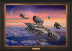 The Mandalorian ™ - The Escort Wall Art by Thomas Kinkade Studios Estate Edition Canvas 24" x 36" Estate Bronze