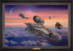 The Mandalorian ™ - The Escort Wall Art by Thomas Kinkade Studios Estate Edition Canvas 24" x 36" Cabernet
