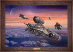 The Mandalorian ™ - The Escort Wall Art by Thomas Kinkade Studios Estate Edition Canvas 24" x 36" Gallery Bronze