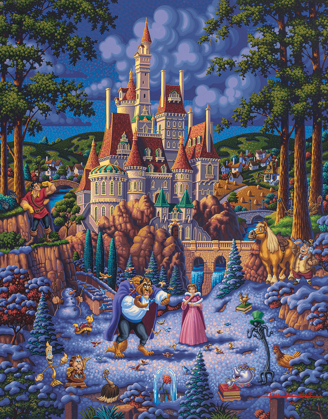 Beauty and the Beast Finding Love Wall Art by Eric Dowdle – Art