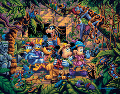 Mickey and Friends Exploring the Jungle Wall Art by Eric Dowdle Canvas Gallery Wrap 11" x 14" Unframed