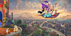 Disney Aladdin Wall Art by Thomas Kinkade Studios Canvas Gallery Wrap 16" x 31" Unframed