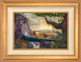 Disney The Lion King - Return to Pride Rock Wall Art by Thomas Kinkade Studios Jewel Edition Canvas 12" x 18" Antique Gold