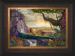 Disney The Lion King - Return to Pride Rock Wall Art by Thomas Kinkade Studios Jewel Edition Canvas 12" x 18" Estate Bronze
