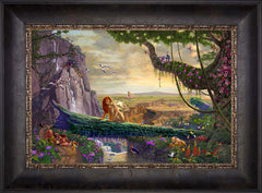 Disney The Lion King - Return to Pride Rock Wall Art by Thomas Kinkade Studios Jewel Edition Canvas 12" x 18" Cabernet