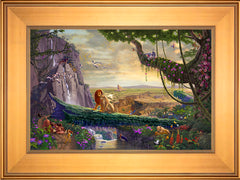 Disney The Lion King - Return to Pride Rock Wall Art by Thomas Kinkade Studios Jewel Edition Canvas 12" x 18" Gallery Gold