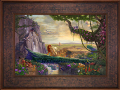 Disney The Lion King - Return to Pride Rock Wall Art by Thomas Kinkade Studios Jewel Edition Canvas 12" x 18" Gallery Bronze