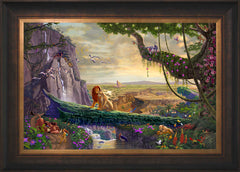 Disney The Lion King - Return to Pride Rock Wall Art by Thomas Kinkade Studios Jewel Edition Canvas 18" x 27" Estate Bronze