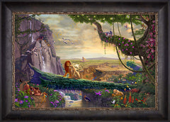 Disney The Lion King - Return to Pride Rock Wall Art by Thomas Kinkade Studios Jewel Edition Canvas 18" x 27" Cabernet