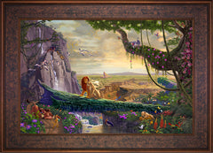 Disney The Lion King - Return to Pride Rock Wall Art by Thomas Kinkade Studios Jewel Edition Canvas 18" x 27" Gallery Bronze