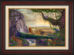 Disney The Lion King - Return to Pride Rock Wall Art by Thomas Kinkade Studios Jewel Edition Canvas 24" x 36" Gallery Burl