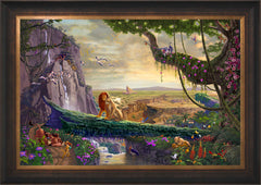 Disney The Lion King - Return to Pride Rock Wall Art by Thomas Kinkade Studios Jewel Edition Canvas 24" x 36" Estate Bronze