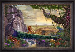 Disney The Lion King - Return to Pride Rock Wall Art by Thomas Kinkade Studios Jewel Edition Canvas 24" x 36" Cabernet