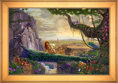 Disney The Lion King - Return to Pride Rock Wall Art by Thomas Kinkade Studios Jewel Edition Canvas 24" x 36" Gallery Gold