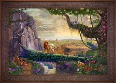 Disney The Lion King - Return to Pride Rock Wall Art by Thomas Kinkade Studios Jewel Edition Canvas 24" x 36" Gallery Bronze