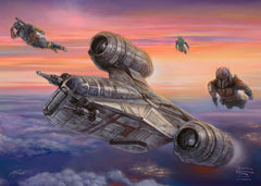The Mandalorian ™ - The Escort Wall Art by Thomas Kinkade Studios Canvas Gallery Wrap 10" x 14" Unframed