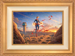 Captain Marvel - Dawn of A New Day Wall Art by Thomas Kinkade Studios Standard Number Canvas 12" x 18" Antique Gold