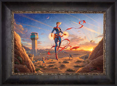 Captain Marvel - Dawn of A New Day Wall Art by Thomas Kinkade Studios Standard Number Canvas 12" x 18" Cabernet