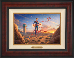Captain Marvel - Dawn of A New Day Wall Art by Thomas Kinkade Studios Estate Edition Canvas 12" x 18" Gallery Burl