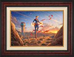 Captain Marvel - Dawn of A New Day Wall Art by Thomas Kinkade Studios Standard Number Canvas 18" x 27" Gallery Burl