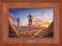 Captain Marvel - Dawn of A New Day Wall Art by Thomas Kinkade Studios Estate Edition Canvas 18" x 27" Rustic Andalucian