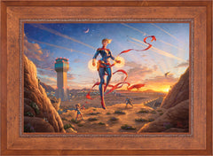 Captain Marvel - Dawn of A New Day Wall Art by Thomas Kinkade Studios Standard Number Canvas 24" x 36" Rustic Andalucian