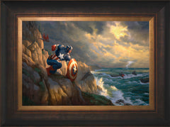 Captain America Sentinel of Liberty Wall Art by Thomas Kinkade Studios Standard Number Canvas 12" x 18" Estate Bronze