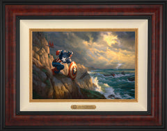 Captain America Sentinel of Liberty Wall Art by Thomas Kinkade Studios Estate Edition Canvas 12" x 18" Gallery Burl