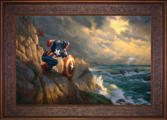 Captain America Sentinel of Liberty Wall Art by Thomas Kinkade Studios Standard Number Canvas 18" x 27" Gallery Bronze